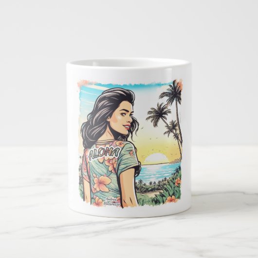 Aloha Girl Jumbo-Tasse (Vorderseite)