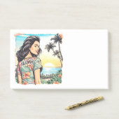 Aloha Girl Post-it Klebezettel (Auf Schreibtisch)
