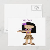 Aloha Girl Postkarte (Vorne/Hinten)