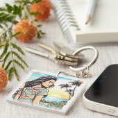 Aloha Girl Schlüsselanhänger (Vorderseite rechts)