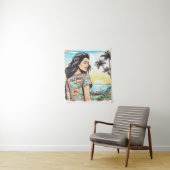 Aloha Girl Wandteppich (Beispiel)