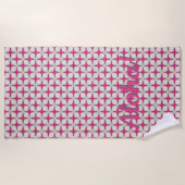 Aloha Girly Pink Beach Vibes Strandtuch (Vorderseite)