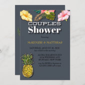 Aloha Glitzer Couples Dusche Einladung (Vorne/Hinten)