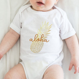Aloha Gold Ananas Holiday Baby Strampler