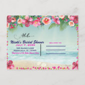 ALOHA Gold Tropical Beach Hibiskus Save the Date Ankündigungspostkarte (Rückseite)