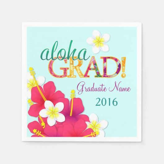 Aloha Grad Hawaiian Luau Napkins Serviette (Vorderseite)