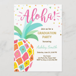 Aloha Graduation Party Einladung Ananas hawaii