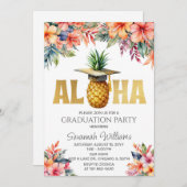 Aloha Graduation Party Geburtstag Einladung (Vorne/Hinten)