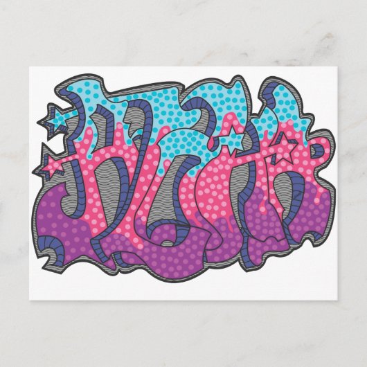 Aloha Graffiti Postcard Postkarte (Vorderseite)