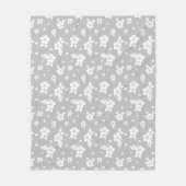 Aloha Gray Classic Hawaiian Seamless Pattern Fleecedecke (Vorderseite)