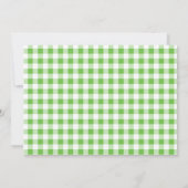 Aloha; Green Checkered; Gingham Einladung (Rückseite)