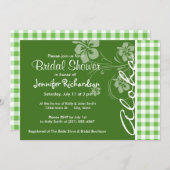 Aloha; Green Checkered; Gingham Einladung (Vorne/Hinten)