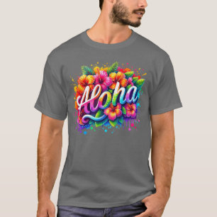 Aloha Hallo Sommer Hawaii Beach Sommerurlaub Fa T-Shirt