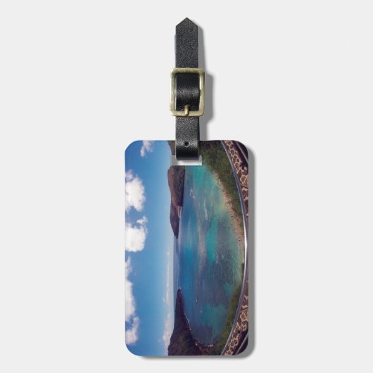 Aloha Hanauma Bay Hawaii Dolphin Gepäckanhänger (Vorderseite vertikal)