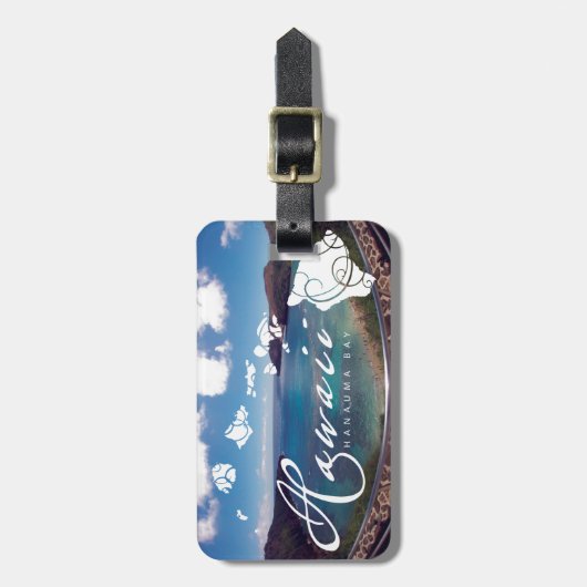 Aloha Hanauma Bay Hawaii Inseln Gepäckanhänger (Vorderseite vertikal)