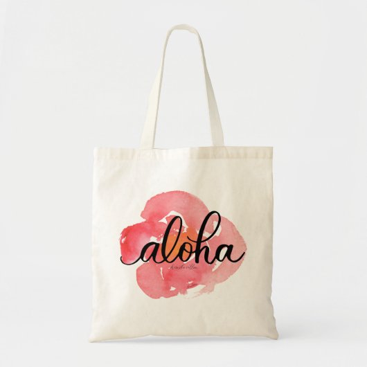 Aloha Handgeschriebene Tote Bag Tragetasche (Vorne)