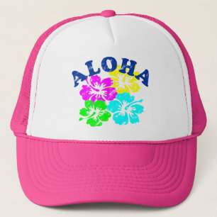 Aloha Hat farbenfrohe hawaiianische Blume   Weihna Truckerkappe