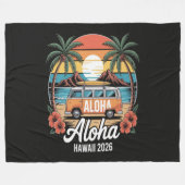 Aloha Hawaii 2026 Fleecedecke (Vorderseite (Horizontal))