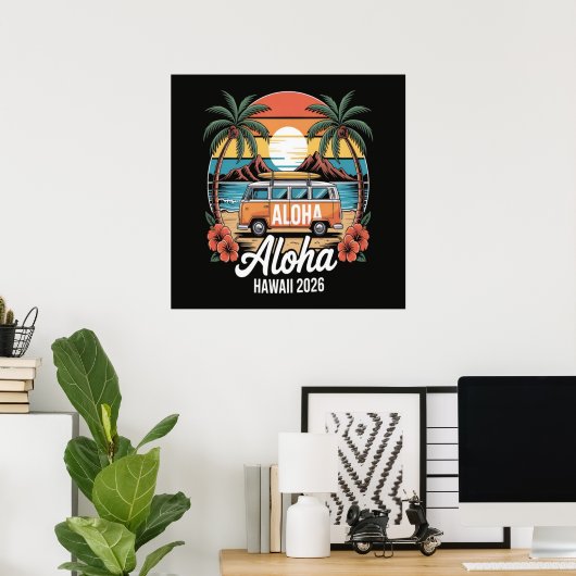 Aloha Hawaii 2026 Poster (Heimbüro)