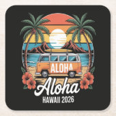 Aloha Hawaii 2026 Rechteckiger Pappuntersetzer (Vorderseite)