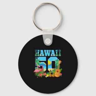 Aloha Hawaii 50. Geburtstag Hawaii Tropisch Hawaii Schlüsselanhänger