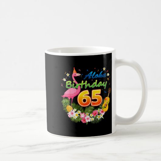 Aloha Hawaii 65. Geburtstag Awesome Flamingo Kaffeetasse (Rechts)