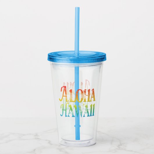 Aloha Hawaii Acryltrinkbecher (Vorderseite)
