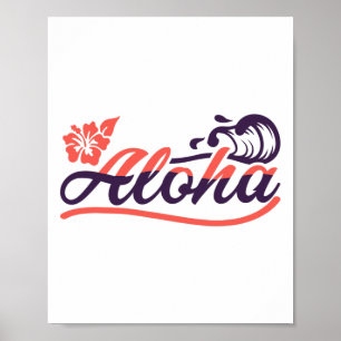 Aloha Hawaii Ananas Sonnige Strände Poster