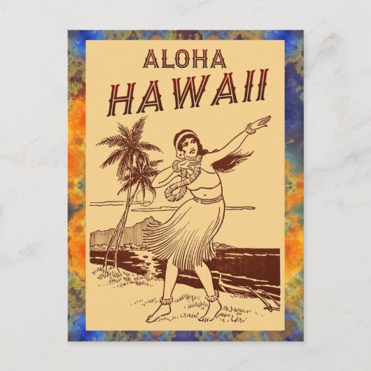 Aloha Hawaii ! Ankündigungspostkarte (Vorderseite)
