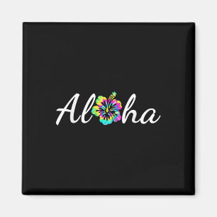 Aloha Hawaii Beach Hawaiian Island Gefärbte Krawat Magnet