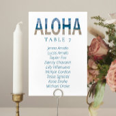 Aloha Hawaii Beach Hochzeitskarten Tischnummer