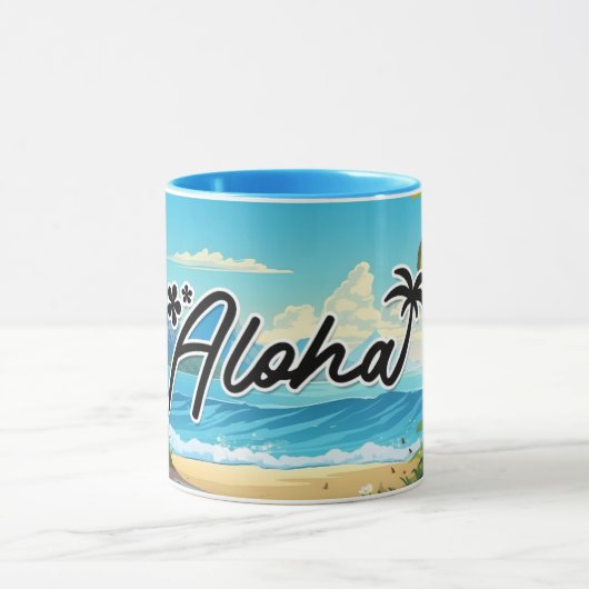 Aloha Hawaii Beach Souvenir Tasse (Zentrum)