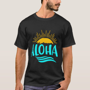 Aloha Hawaii Beach Surfing Island Vacation Surfer T-Shirt
