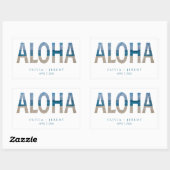 Aloha Hawaii Beach Tropical Wedding Willkommen Rechteckiger Aufkleber (Blatt)