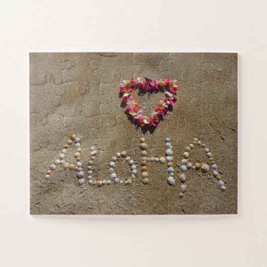 Aloha Hawaii Beach und Muscheln Jigsaw Puzzle (Horizontal)