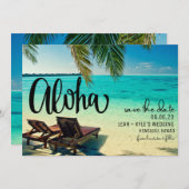 Aloha Hawaii Beach Wedding Save the Date (Vorne/Hinten)
