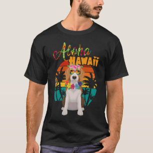 Aloha Hawaii Beagles Dog Wearing Sunglasses Summe T-Shirt