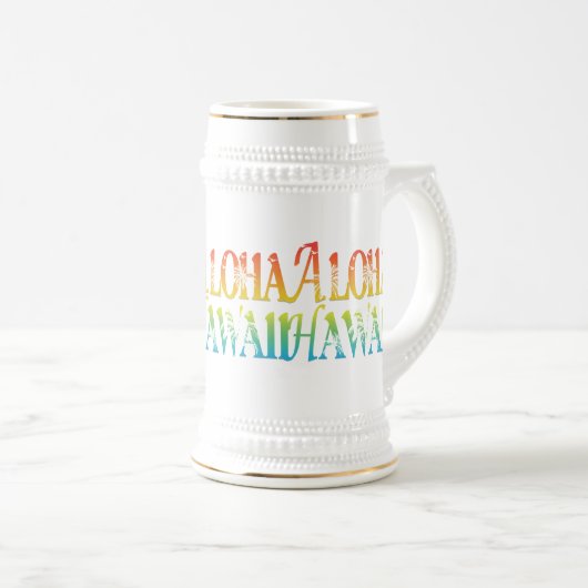 Aloha Hawaii Bierglas (VorderseiteRechts)