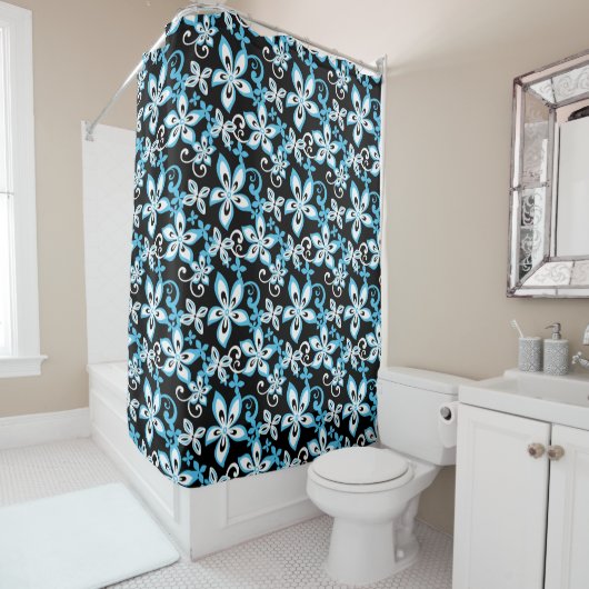 ALOHA HAWAII (BLACK/BLUE) Duschvorhang (Beispiel)