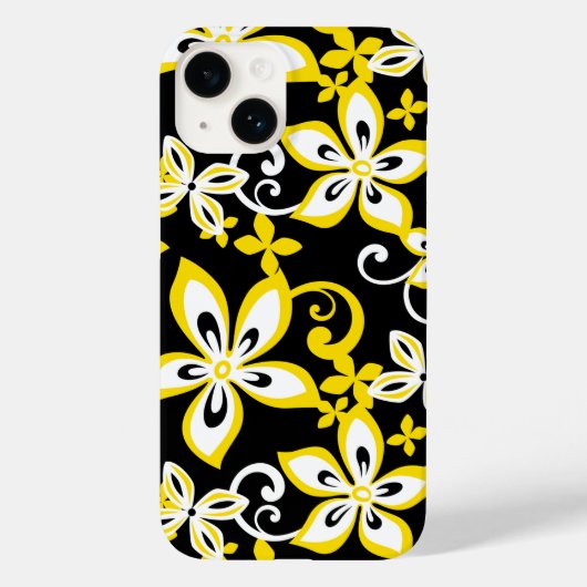 ALOHA HAWAII (BLACK/YELLOW) Case-Mate iPhone FALL Hülle (Rückseite)