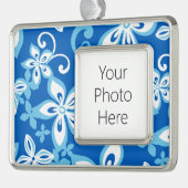 ALOHA HAWAII (BLUE x 2) Rahmen-Ornament Silber (Links)