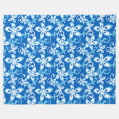 ALOHA HAWAII (BLUES) Fleece Blanket (Vorderseite (Horizontal))