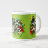 Aloha Hawaii-Blume Foliage Butterfells Gelb Jumbo-Tasse (Vorderseite Rechts)