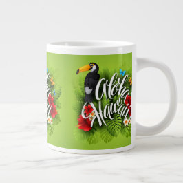 Aloha Hawaii-Blume Foliage Butterfells Gelb Jumbo-Tasse
