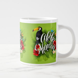 Aloha Hawaii-Blume Foliage Butterfells Gelb Jumbo-Tasse