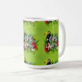 Aloha Hawaii-Blume Foliage Butterfells Gelb Kaffeetasse (VorderseiteRechts)