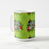 Aloha Hawaii-Blume Foliage Butterfells Gelb Kaffeetasse (Vorderseite Links)