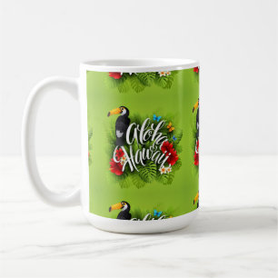 Aloha Hawaii-Blume Foliage Butterfells Gelb Kaffeetasse