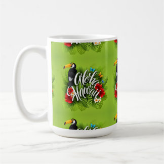 Aloha Hawaii-Blume Foliage Butterfells Gelb Kaffeetasse