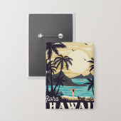 Aloha Hawaii Button (Vorderseite/Rückseite)